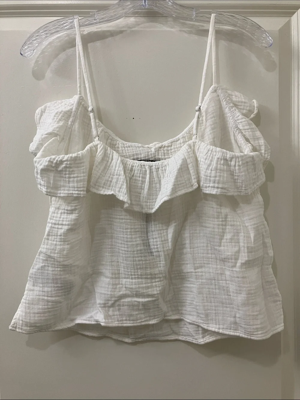 J. CREW Ruffle soft gauze camisole